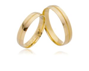 Alianças ouro 18 k 750, 4 MM