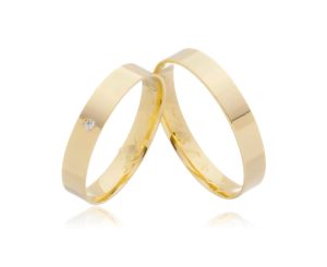 Alianças ouro 18k 750, 4 mm