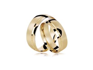 Alianças ouro 18k 750, 6 mm