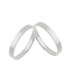 Alianças Prata 950, 3 Mm